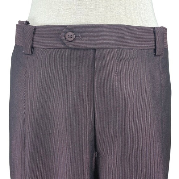 Vintage Mens Burgundy Suit (44L) FALCONE Notch Lapel Single Cuffed 80s Gangster - Picture 5 of 12